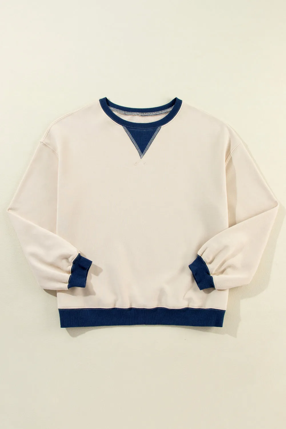 Patch Drop Shoulder Oversized Sweatshirt