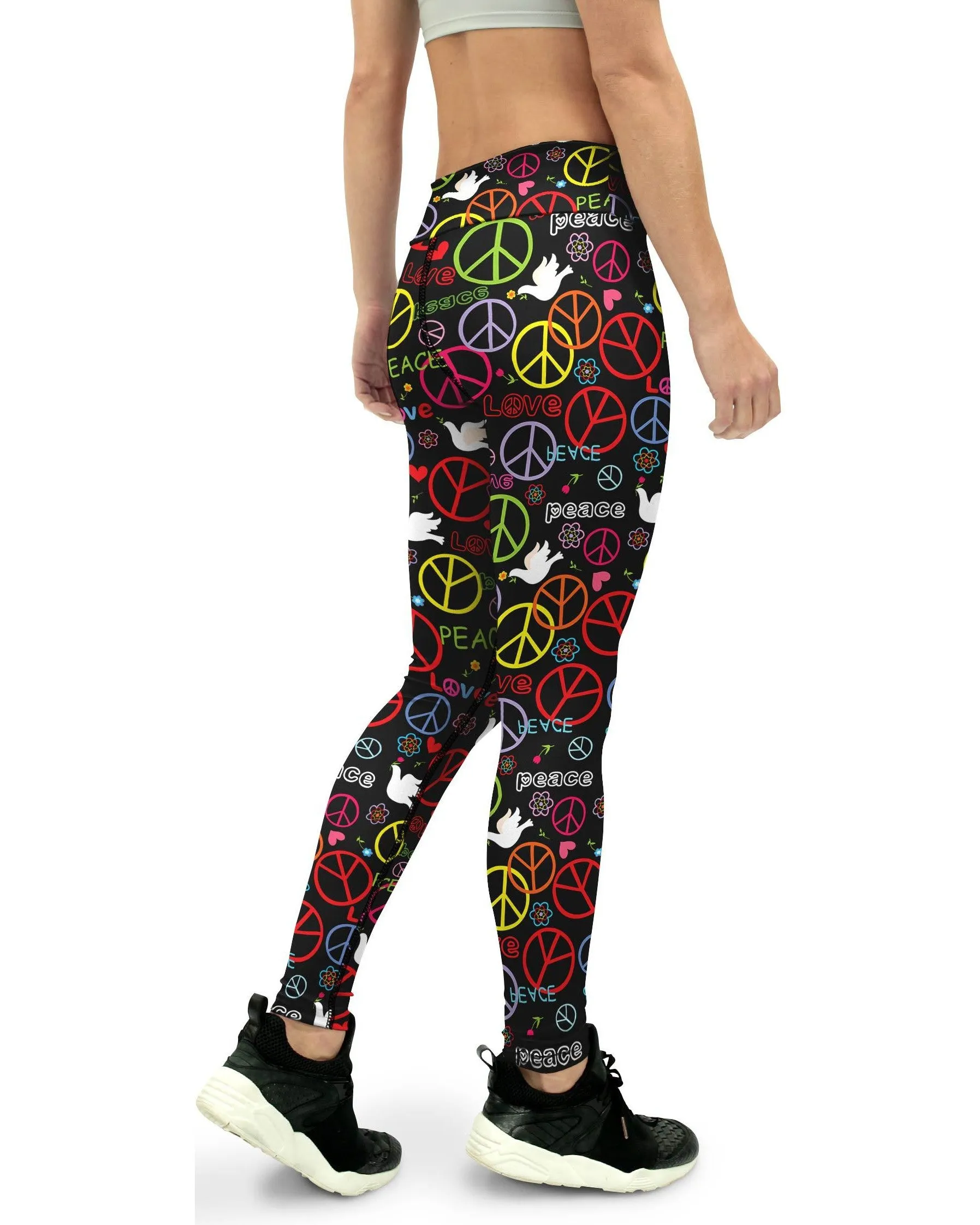 Peace Symbol Yoga Pants