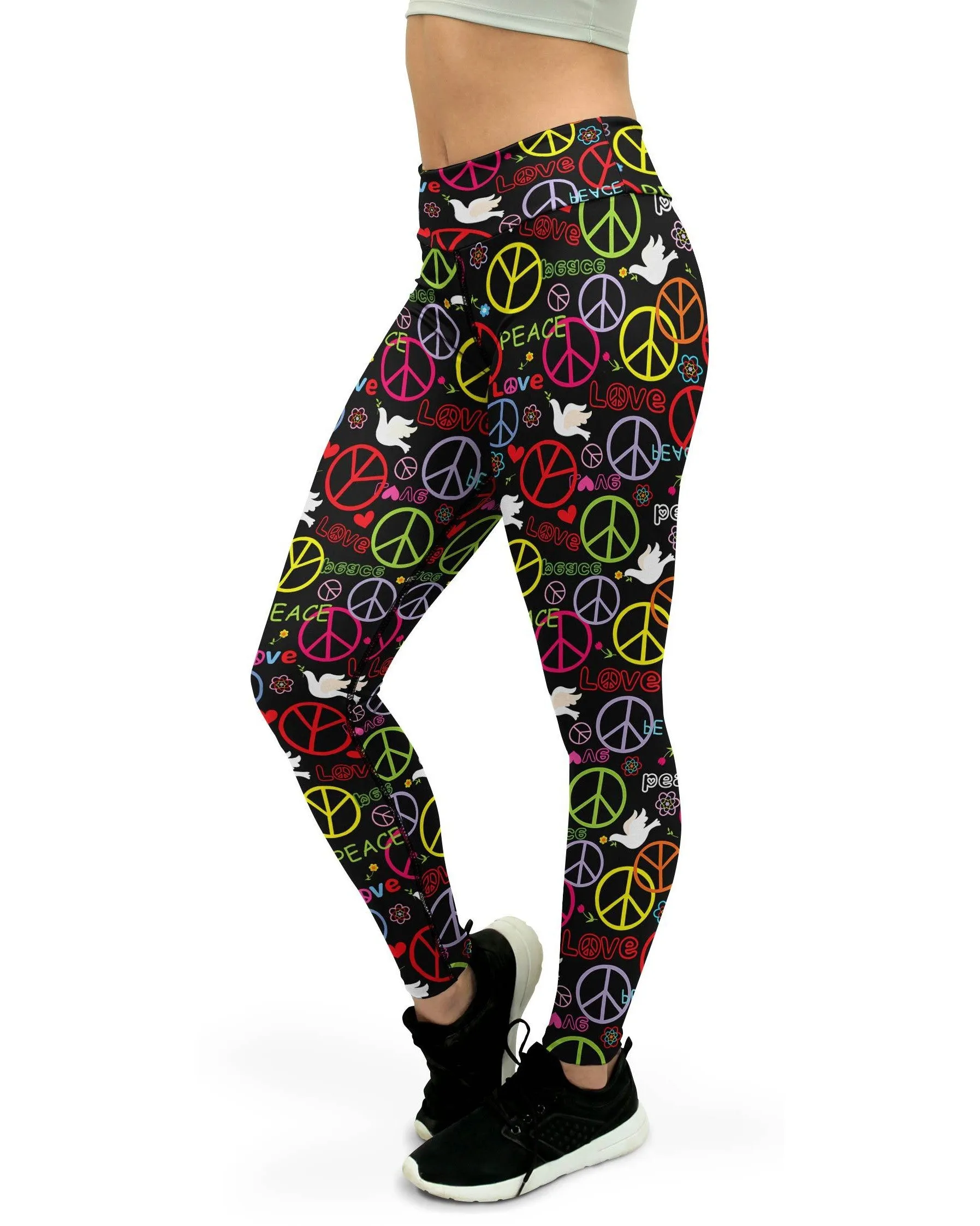 Peace Symbol Yoga Pants