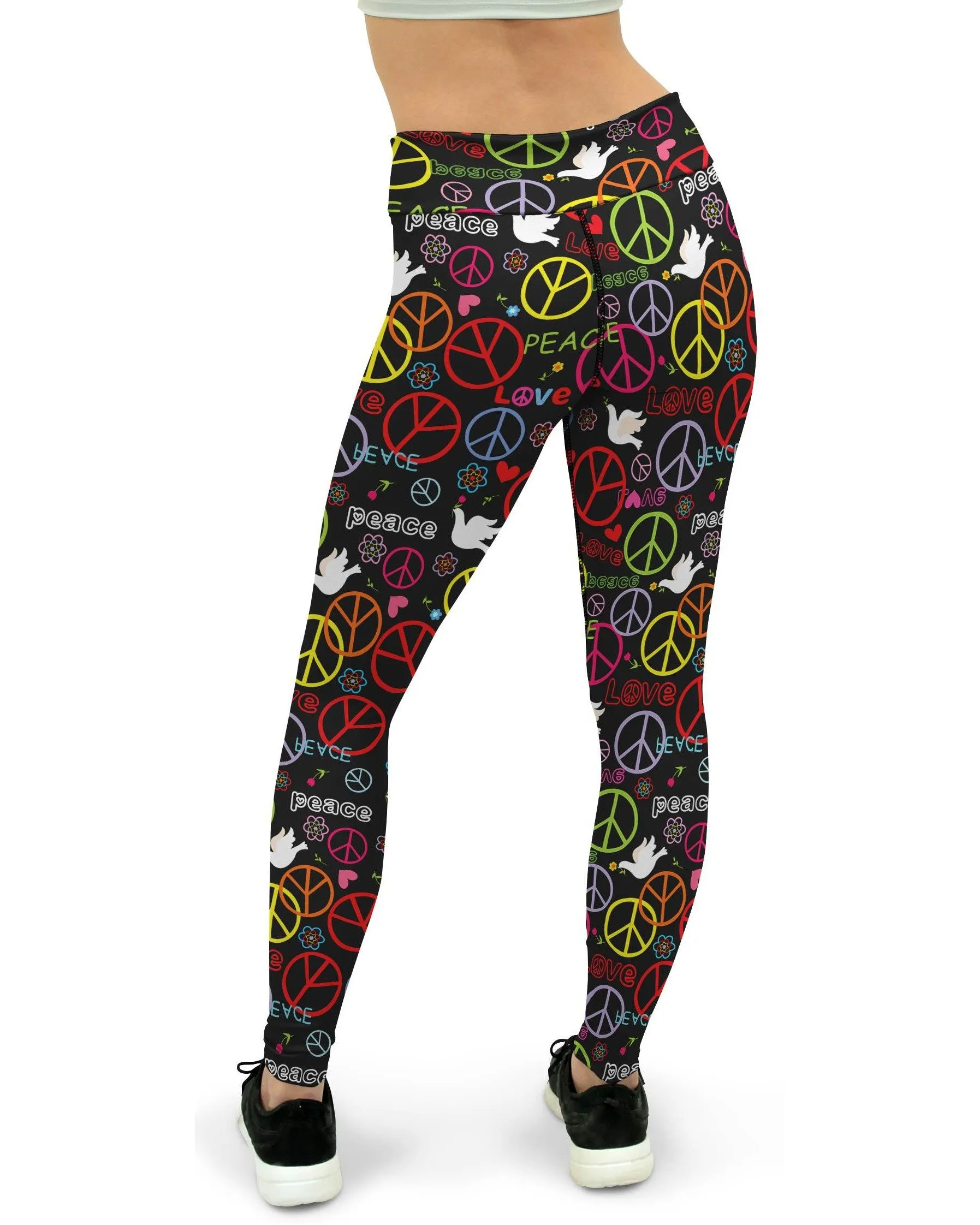 Peace Symbol Yoga Pants