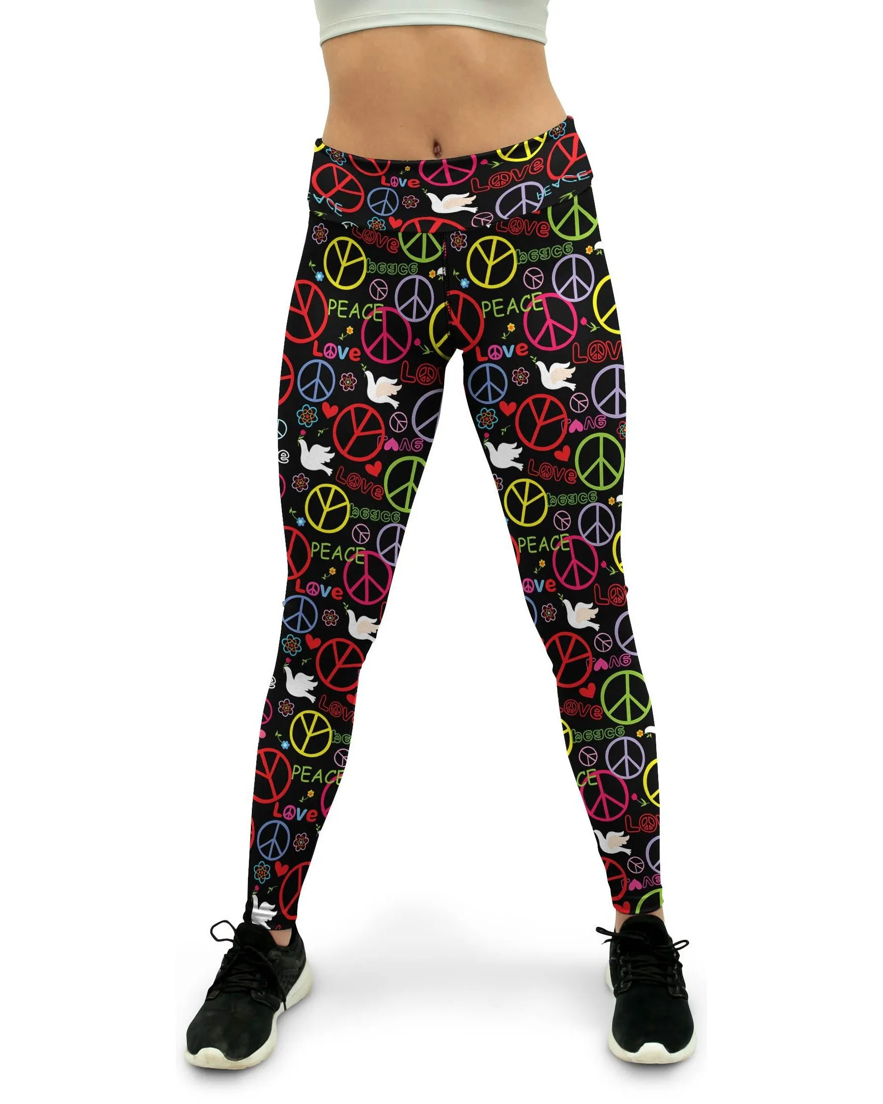 Peace Symbol Yoga Pants