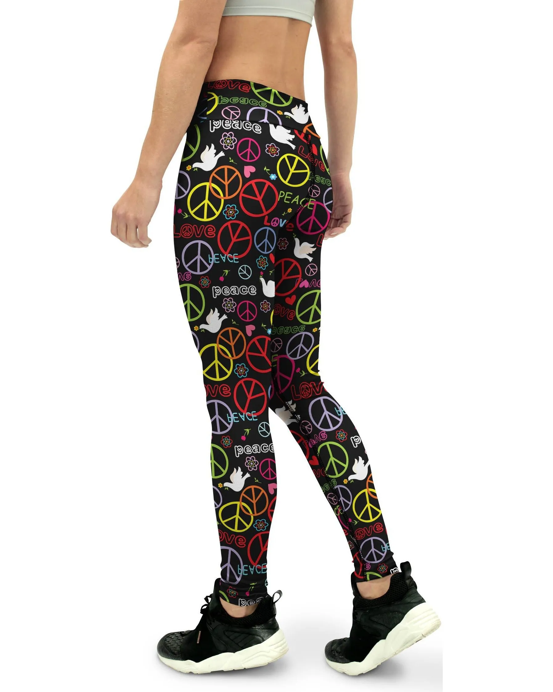 Peace Symbol Yoga Pants