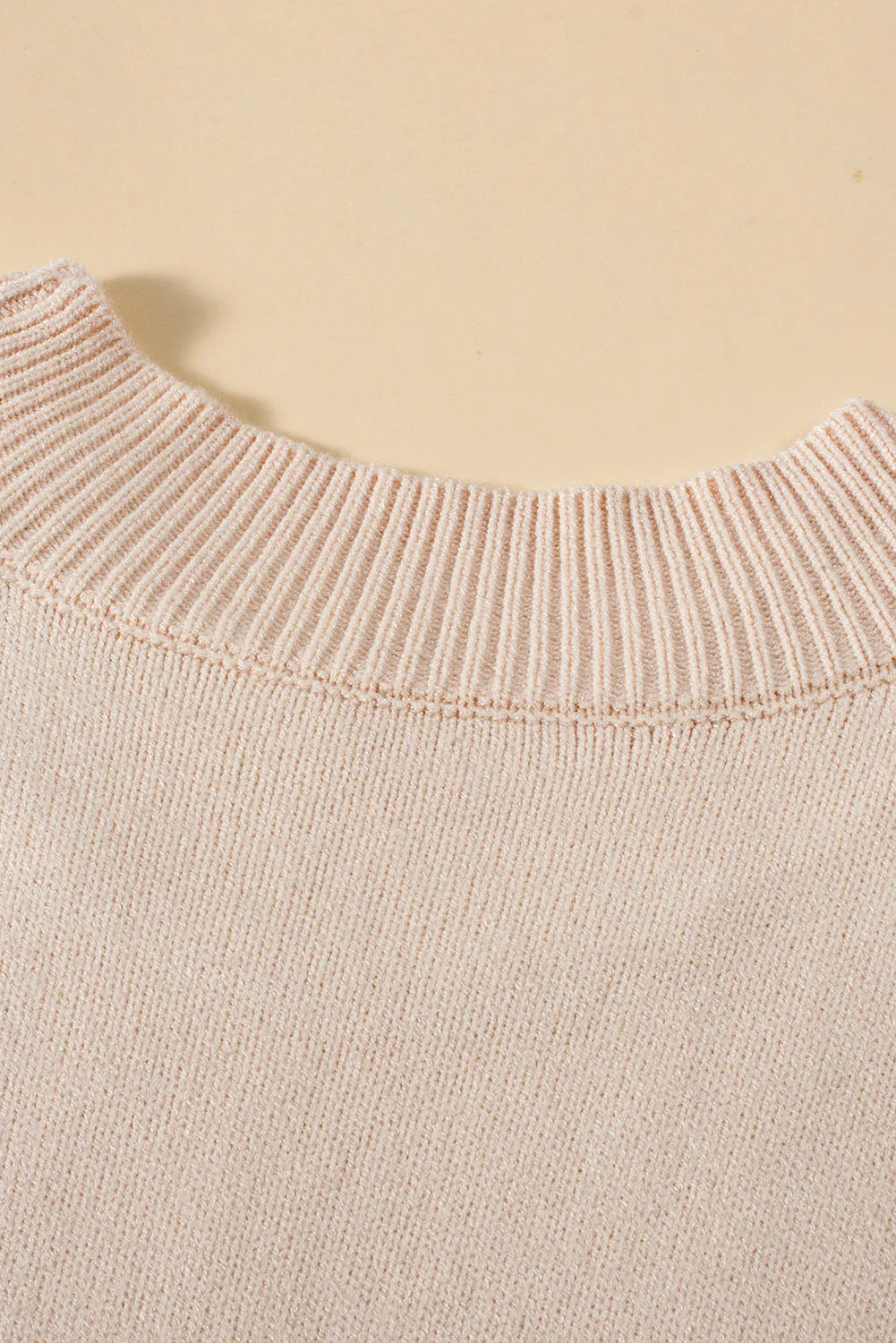 Plus Cable Knit Mock Neck Sweater