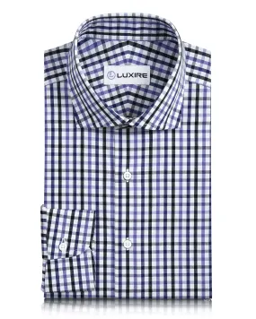 Purple Black Tattersall Gingham Shirt