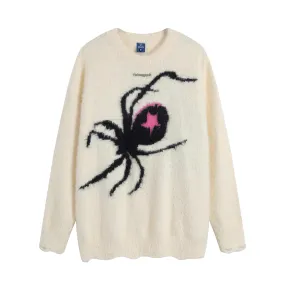 Slouchy mohair spider sweater