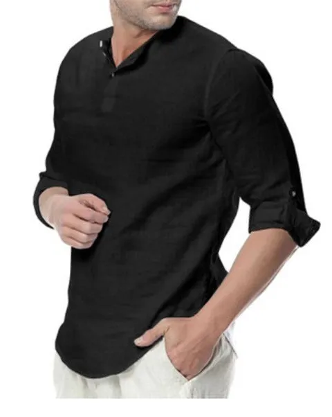 Summer Men Shirt Vintage Minimalist Elegant Trendy All-Matching Casual Men Shirt