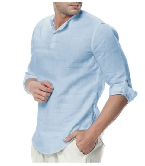 Summer Men Shirt Vintage Minimalist Elegant Trendy All-Matching Casual Men Shirt