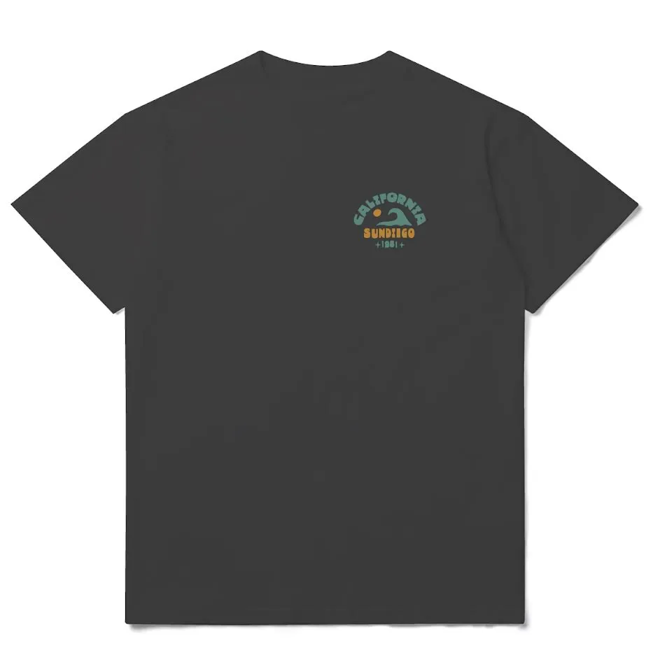 Sun Diego CALIFORNIA WAVE T-Shirt - VINTAGE BLACK