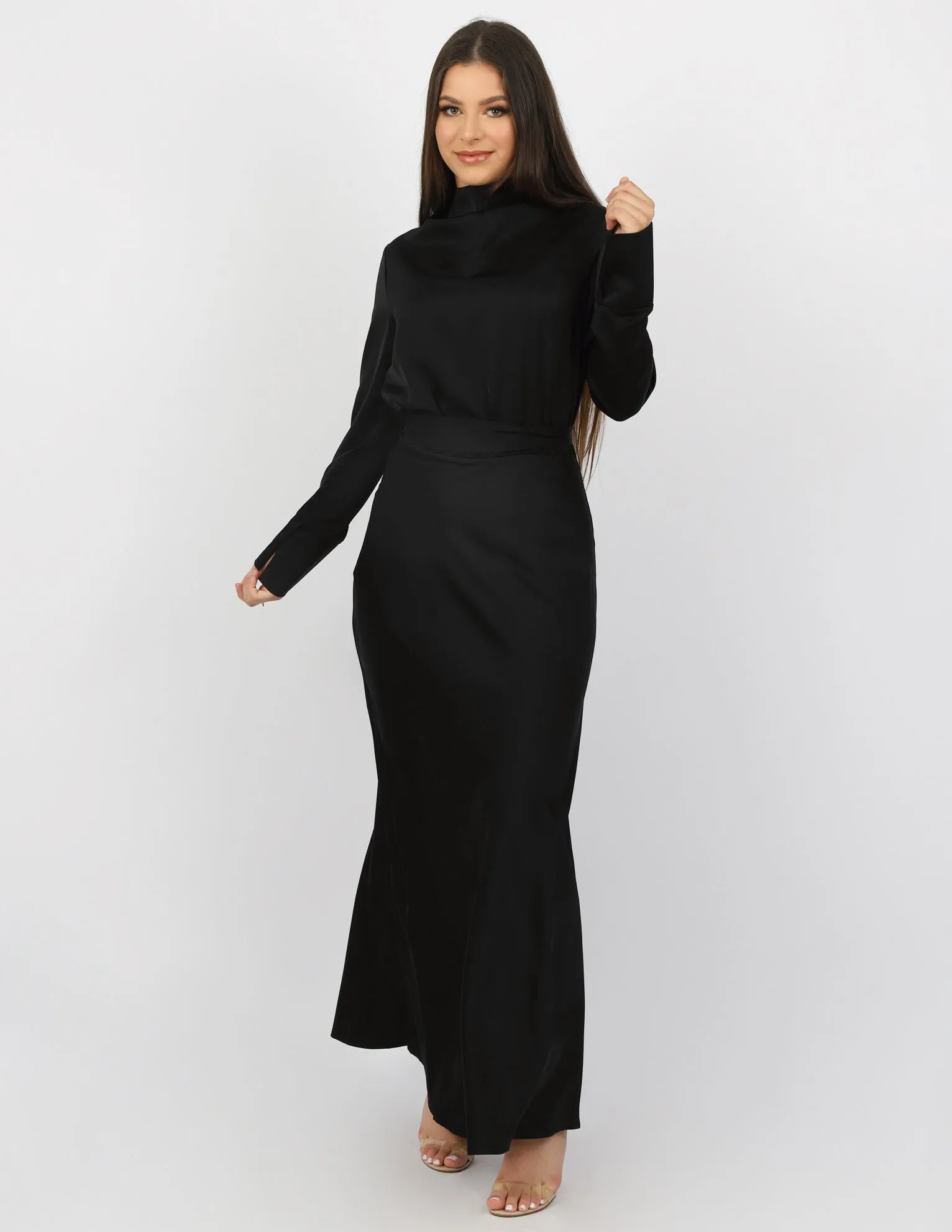 The Crescent Satin Modish Dress