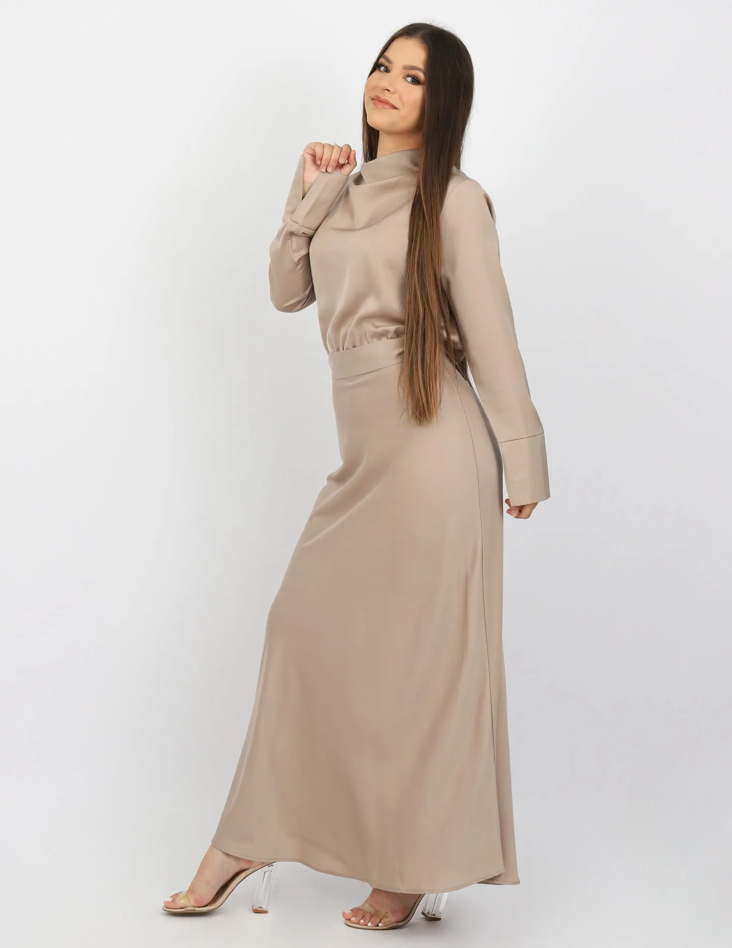 The Crescent Satin Modish Dress