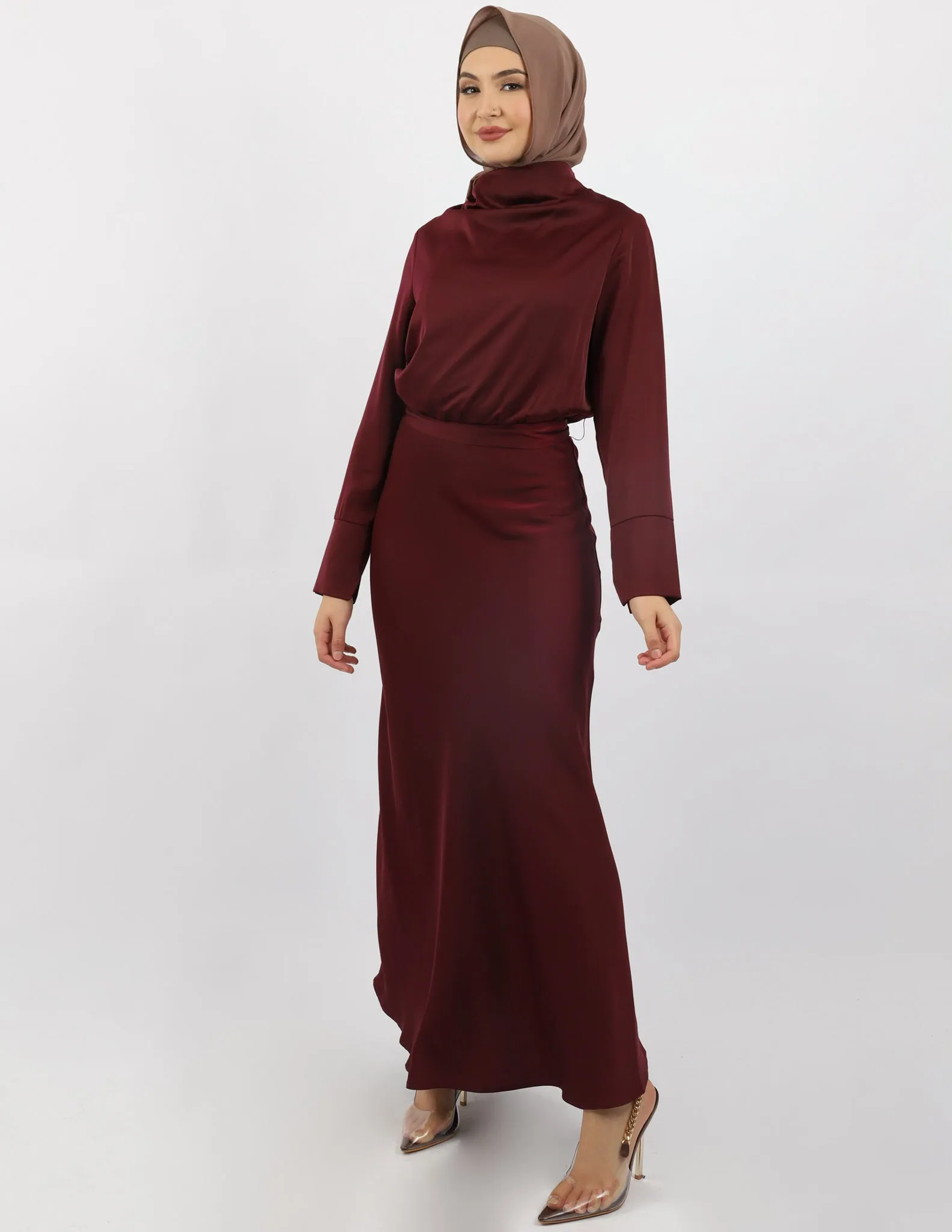 The Crescent Satin Modish Dress