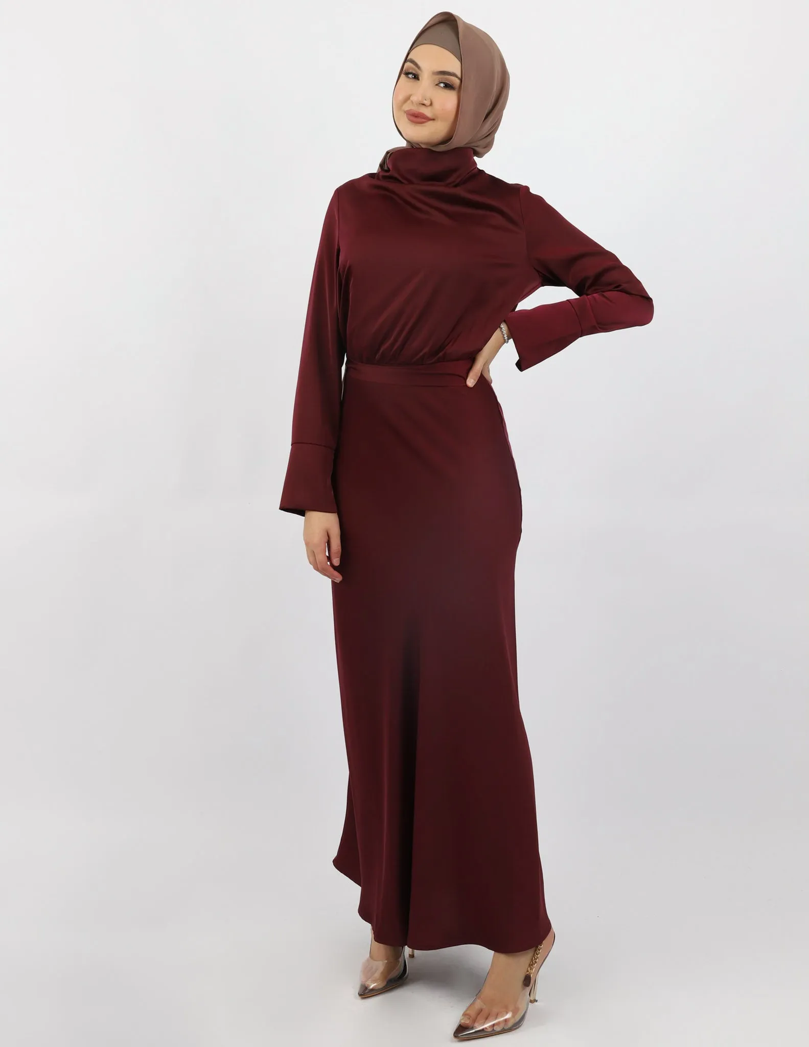 The Crescent Satin Modish Dress