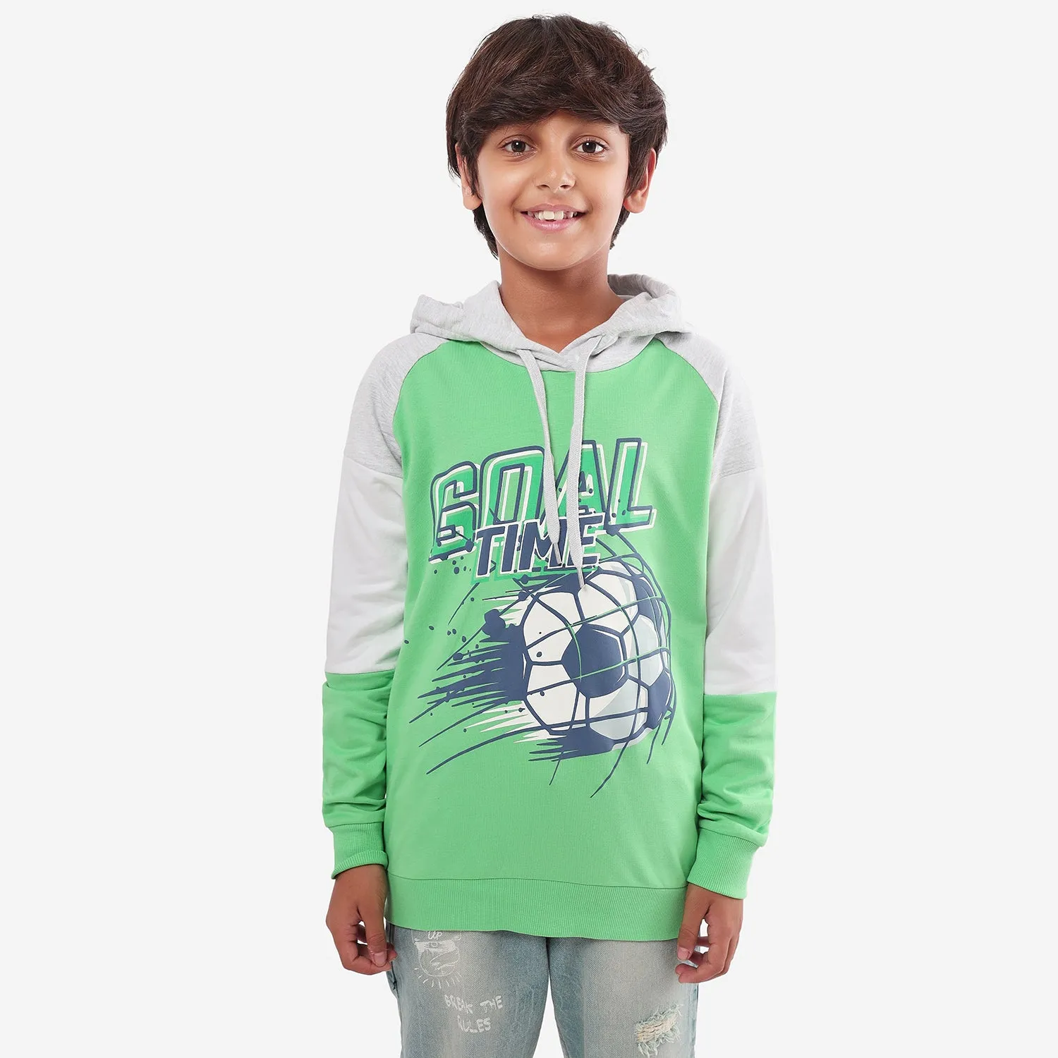 The Goal Time Green Boys Hoodies