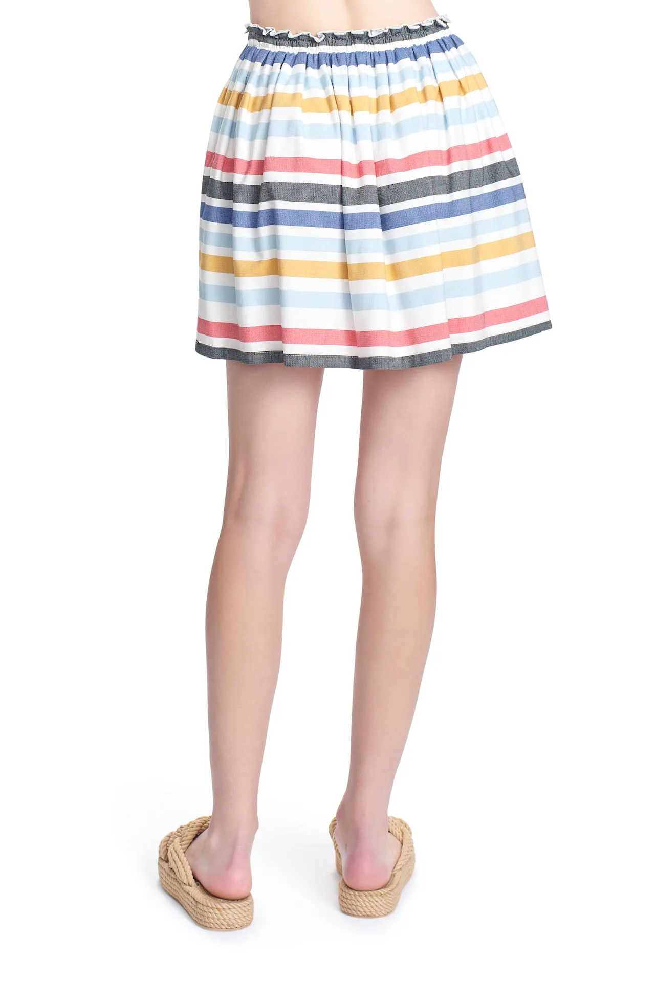 THE RIRI SKIRT- CRAYON STRIPE