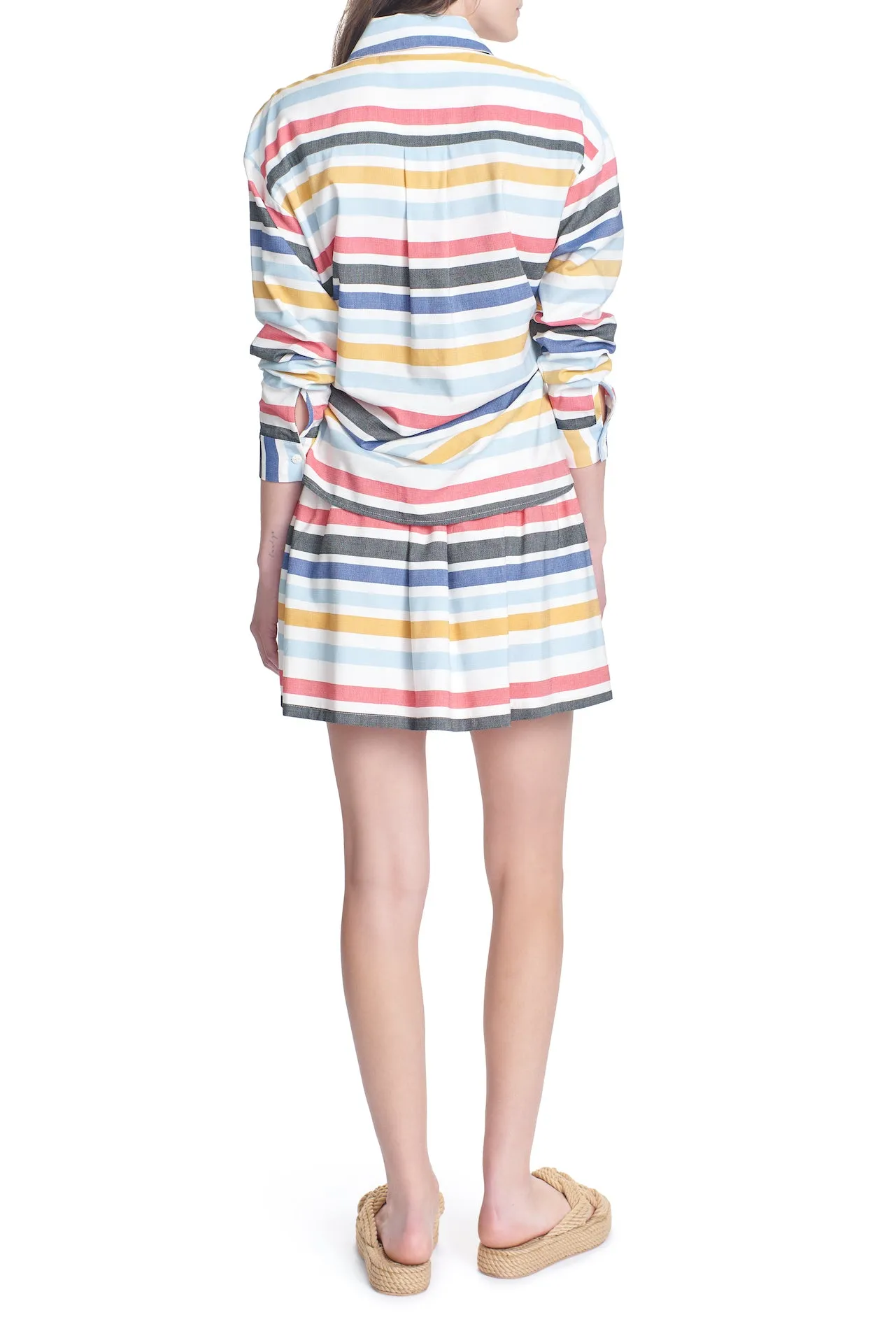 THE RIRI SKIRT- CRAYON STRIPE