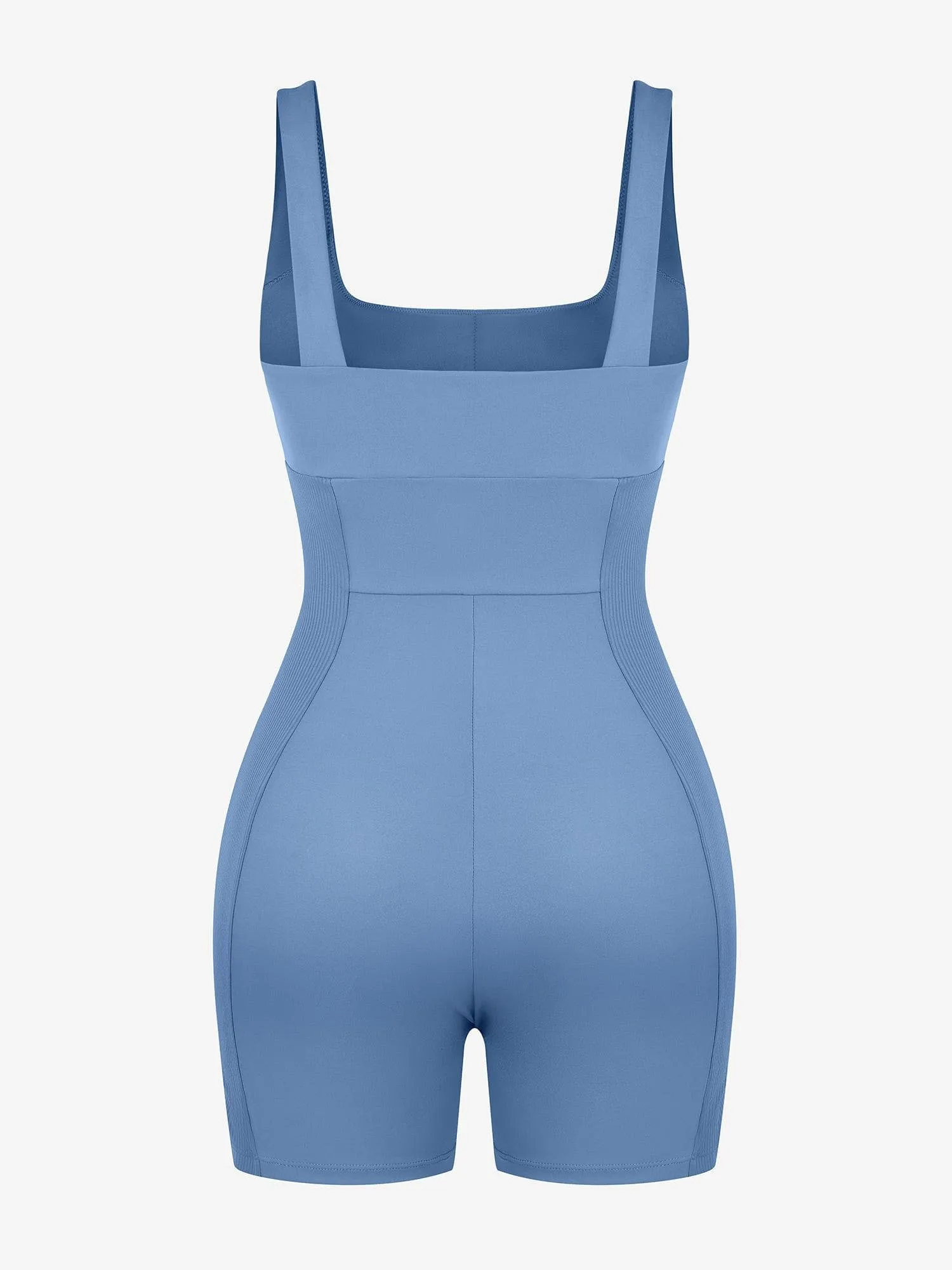 The Shapewear Romper Square Neck Patchwork