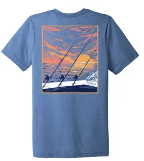 Topwater Sunset Reels tee