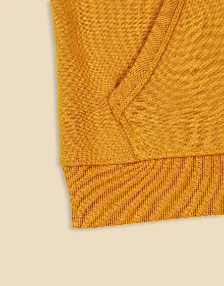 Unisex Fleece Pullover Hoodie-Yellow