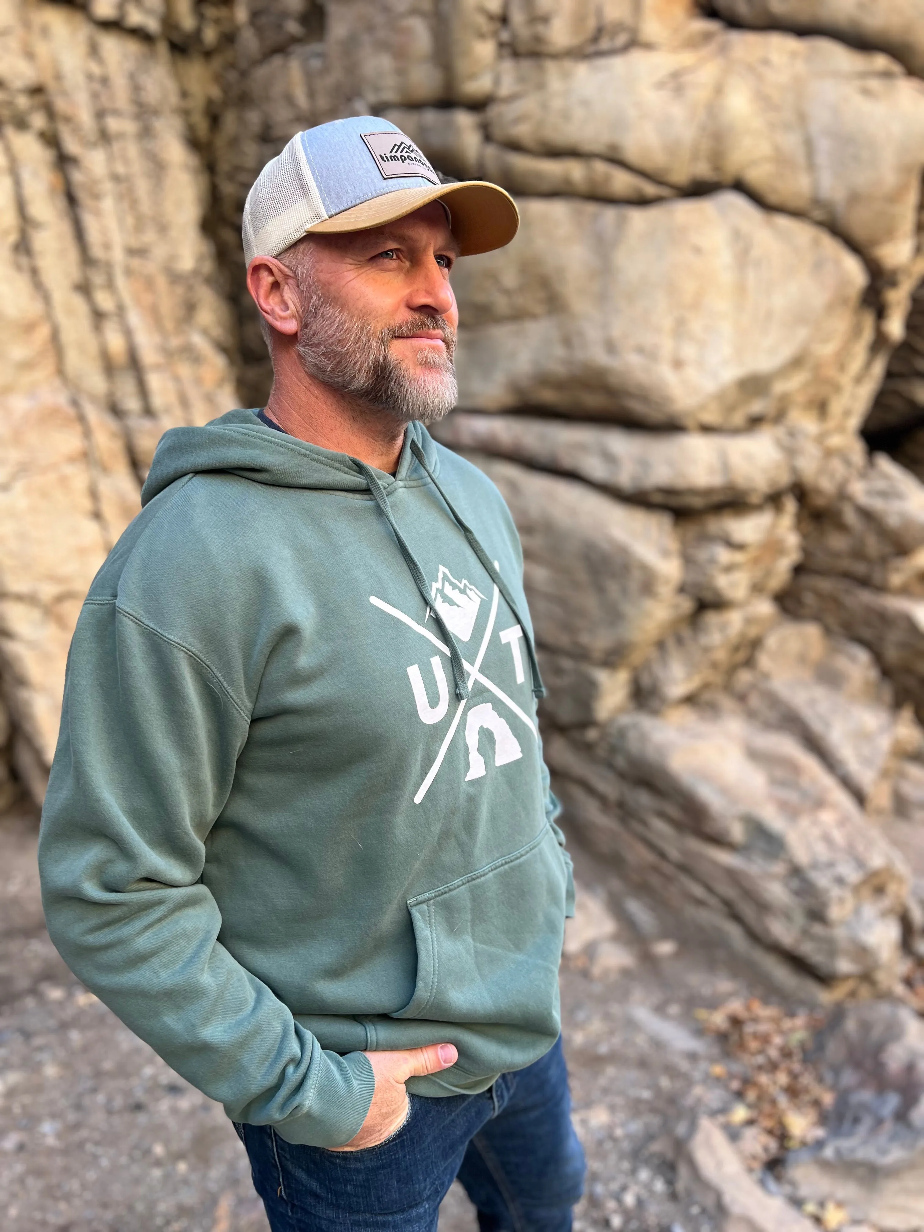 Utah X - Vintage Mountain Blend Hoodie (Alpine Green)