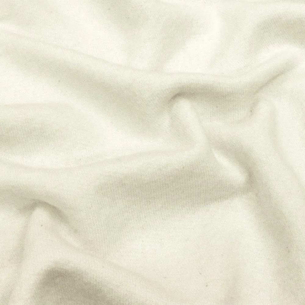 Whisper Ivory Solid Stretch Terry Knit Fabric