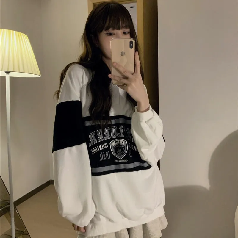 Women oversized Long Sleeve Streetwear