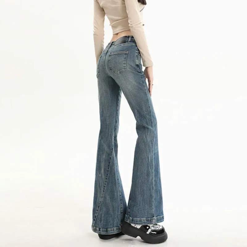 Y2K Streetwear Vintage Flared Fashionable Comfortable Jeans