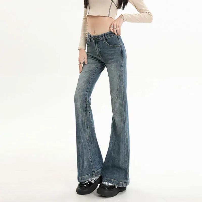 Y2K Streetwear Vintage Flared Fashionable Comfortable Jeans