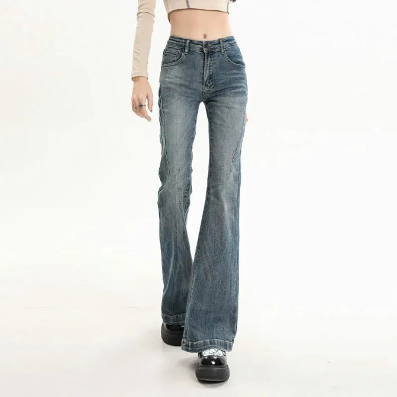 Y2K Streetwear Vintage Flared Fashionable Comfortable Jeans