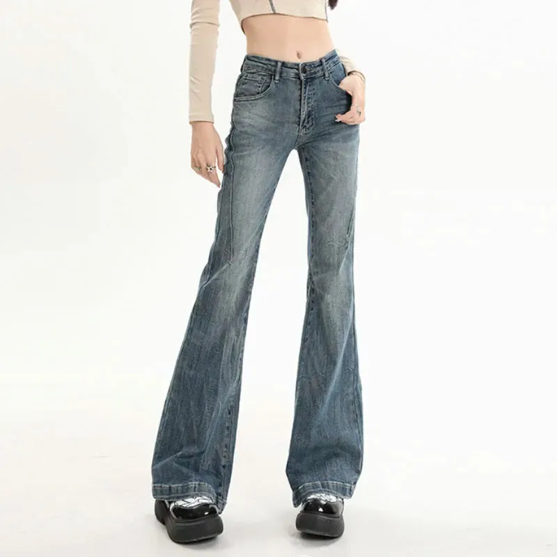 Y2K Streetwear Vintage Flared Fashionable Comfortable Jeans