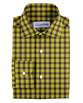 Yellow Black Tattersall Flannel