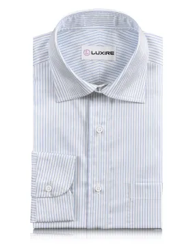 Zegna Soft Twill Pale Blue PinStripes Shirt