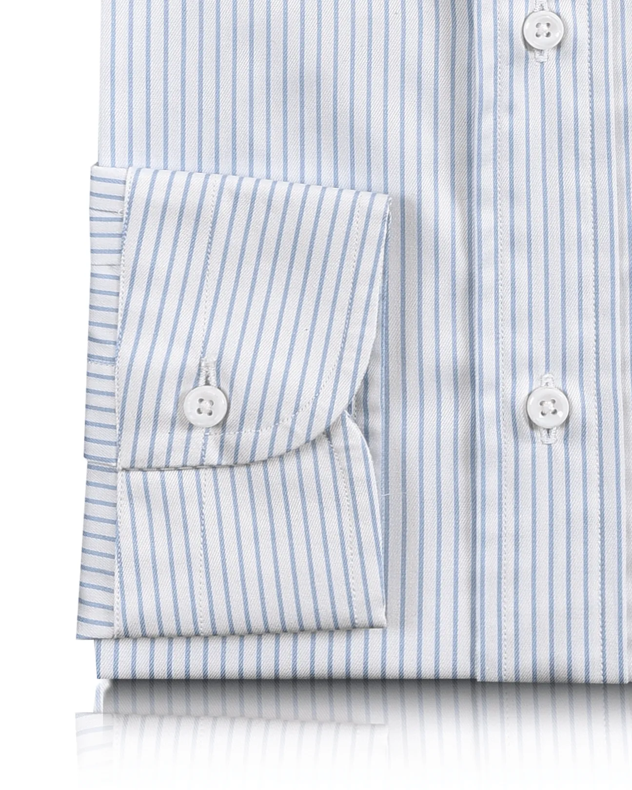 Zegna Soft Twill Pale Blue PinStripes Shirt